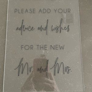 Acrylic Advice and Wishes sign